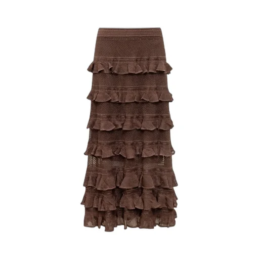 Tiered Ruffle Maxi Skirt