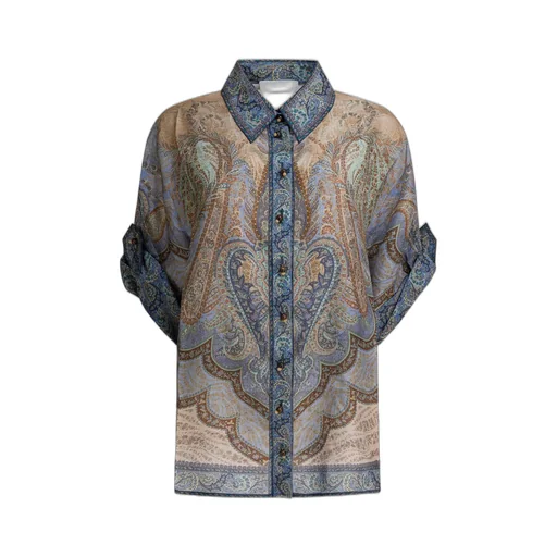 Paisley Print Silk Shirt