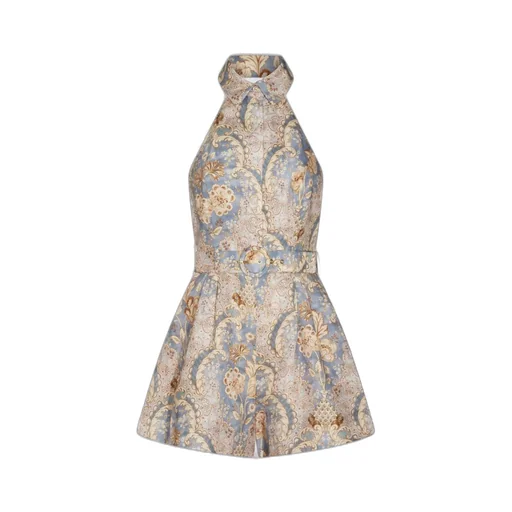 Halterneck Belted Playsuit