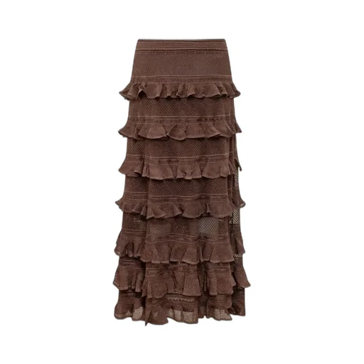 Tiered Ruffle Maxi Skirt