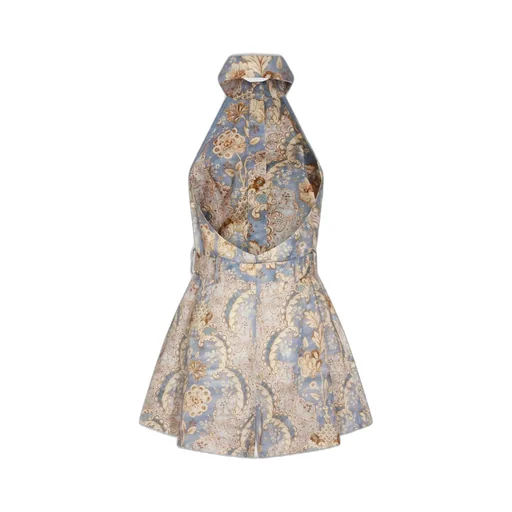 Halterneck Belted Playsuit