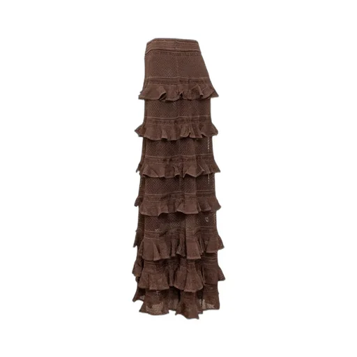 Tiered Ruffle Maxi Skirt