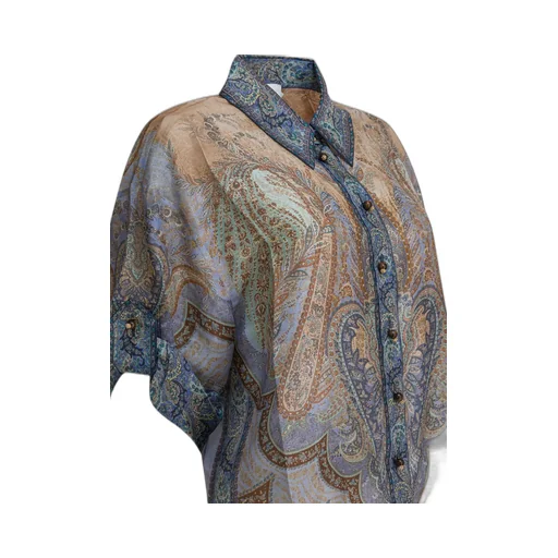 Paisley Print Silk Shirt