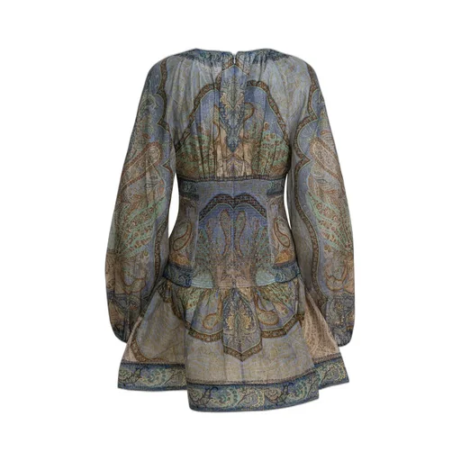 Paisley Print Mini Dress