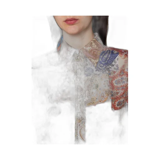 Patchwork Print Silk Shirt