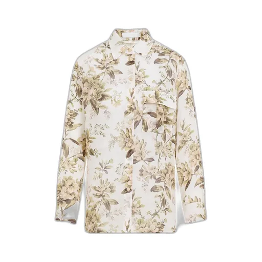 Floral Print Silk Shirt