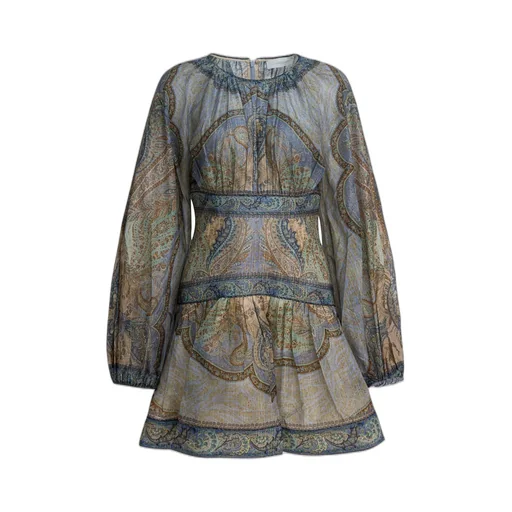 Paisley Print Mini Dress