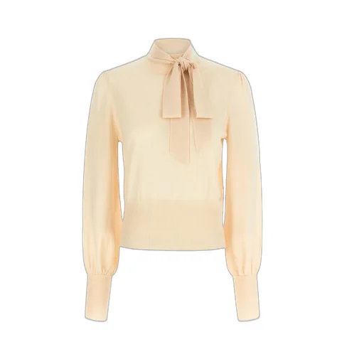 Bow Neck Knit Top