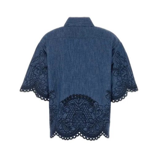 Denim Shirt With Embroidery