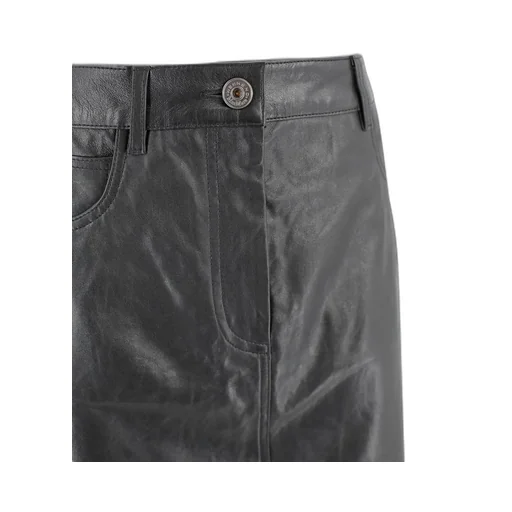 Leather A-Line Skirt