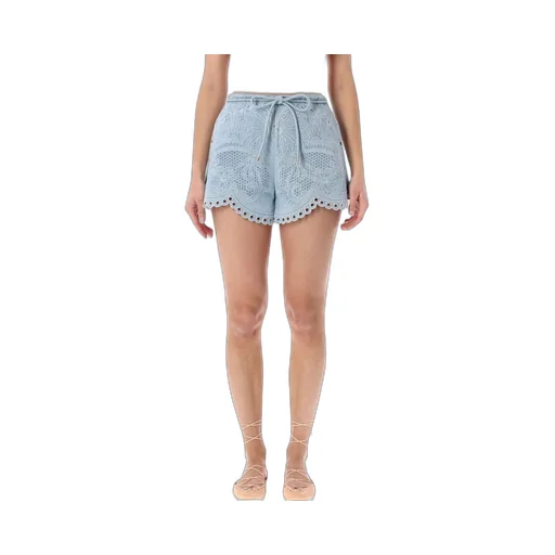 Embroidered Eyelet Shorts
