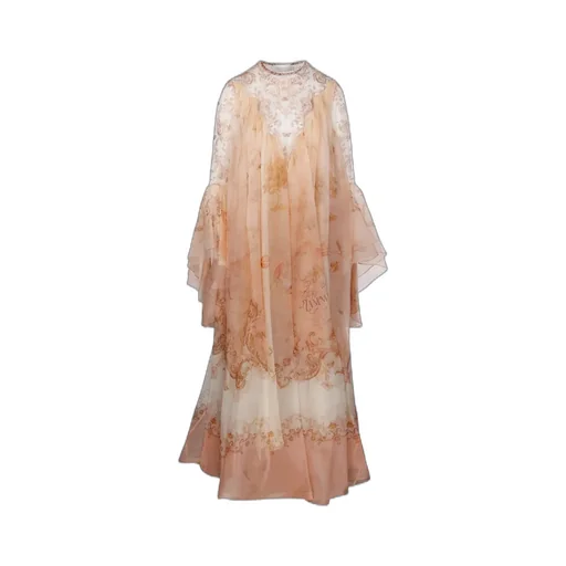 Printed Silk Chiffon Gown