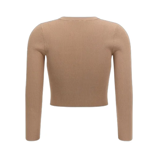Ribbed Knit Cropped Cardigan