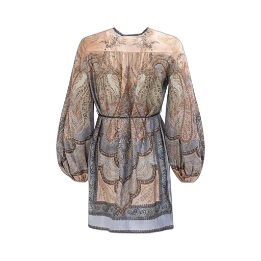 Paisley Print Mini Dress