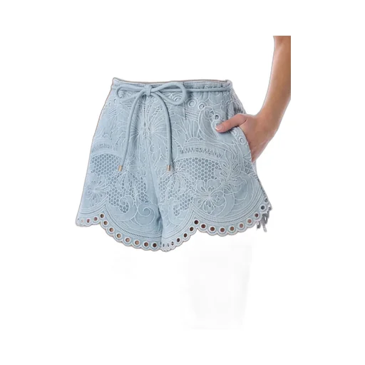 Embroidered Eyelet Shorts