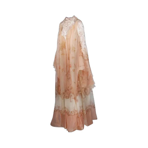 Printed Silk Chiffon Gown