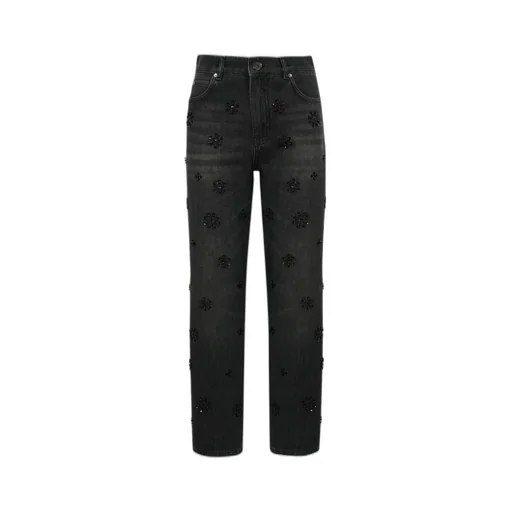 Embellished Straight Leg Jeans