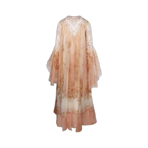 Printed Silk Chiffon Gown