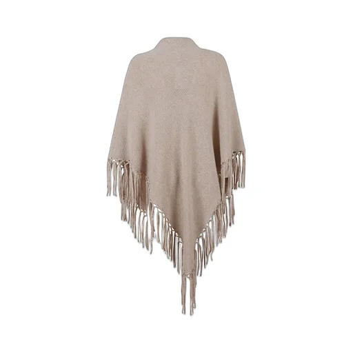 Poncho With Fringes