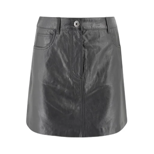 Leather A-Line Skirt