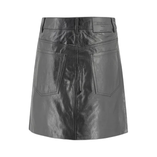 Leather A-Line Skirt