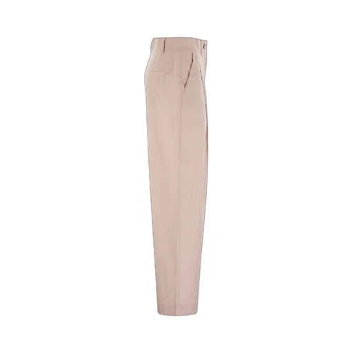 Wide-Leg Pleated Trousers