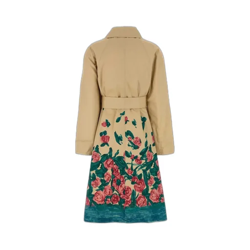 Trench Coat With Floral Print