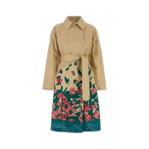Trench Coat With Floral Print