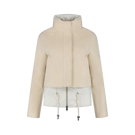 Cropped Jacket With Layered Effect