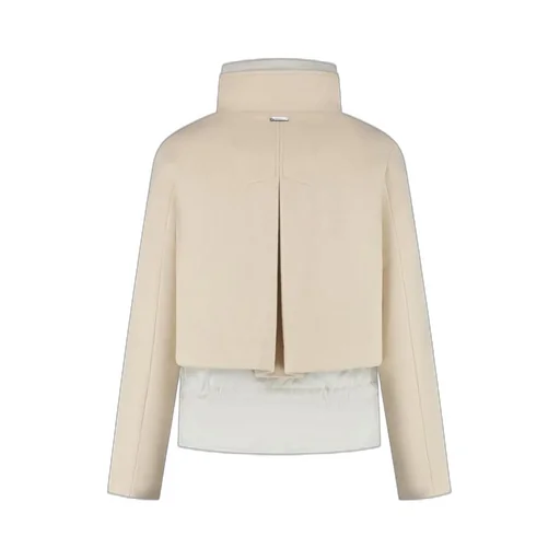 Cropped Jacket With Layered Effect