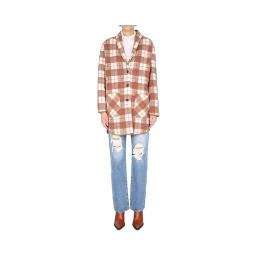 Checked Wool Blend Jacket