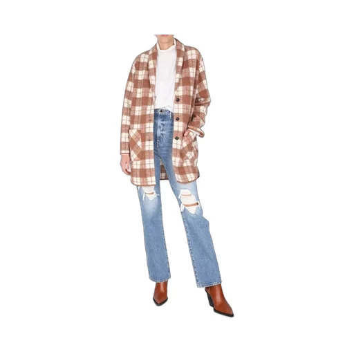 Checked Wool Blend Jacket