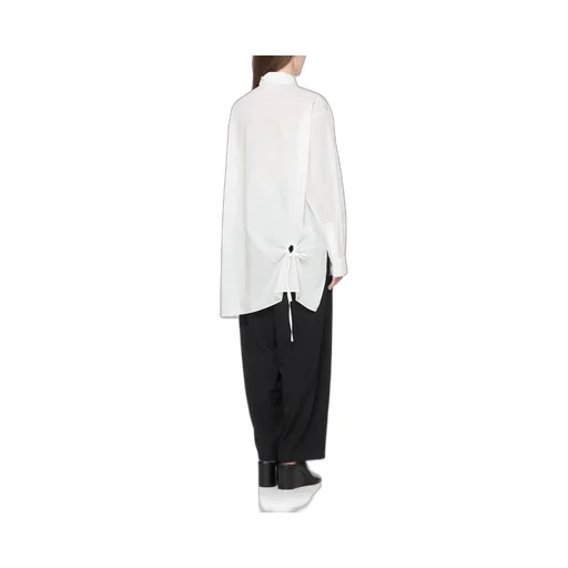 Oversized Poplin Shirt With Tie Detail