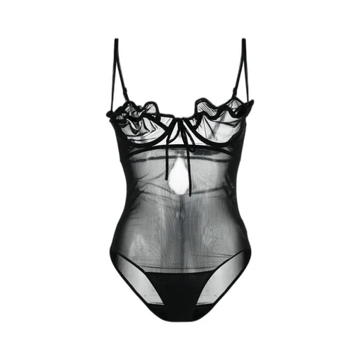 Sheer Ruffle Bodysuit