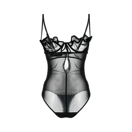 Sheer Ruffle Bodysuit
