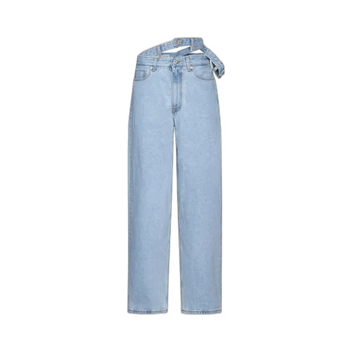 Wide-Leg Jeans With Cut-Out Detail