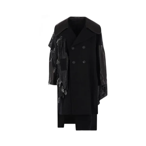 Double-Breasted Coat With Asymmetric Details