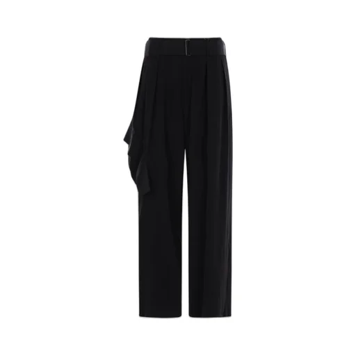 Wide-Leg Trousers With Asymmetric Detail