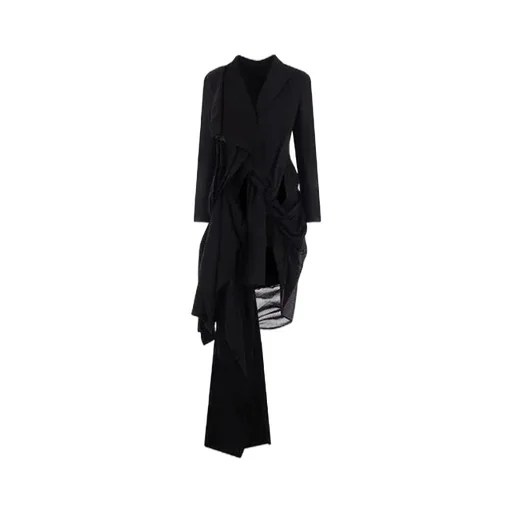 Asymmetrical Drape Blazer Dress