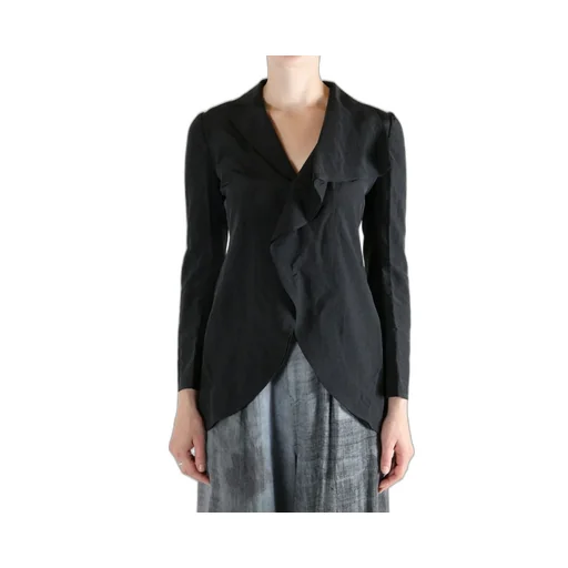 Asymmetric Ruffle Blazer