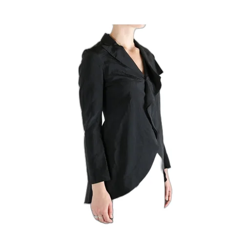 Asymmetric Ruffle Blazer