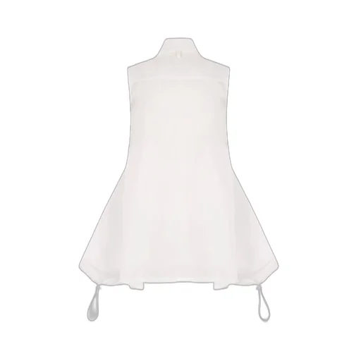 Sleeveless Shirt With Tie