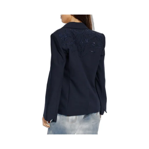 Single-Breasted Blazer With Star Embellishment