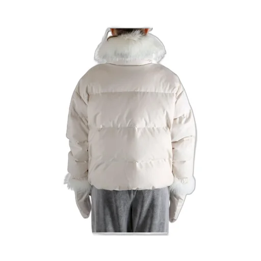 Puffer Jacket With Fur Trim