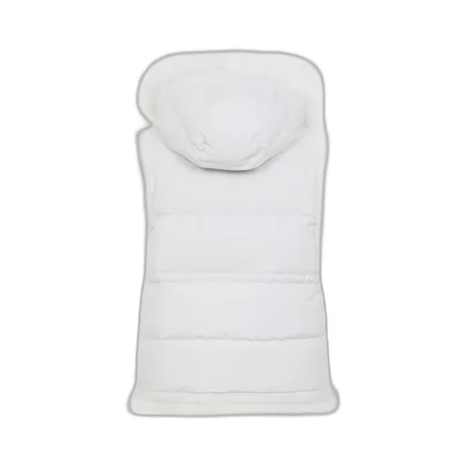 Sleeveless Down Vest With Fur Trim