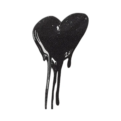 T-Shirt With Dripping Heart Graphic