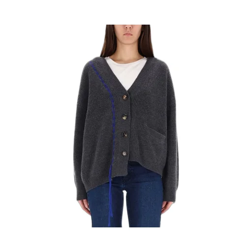 Cardigan With Contrast Stitching