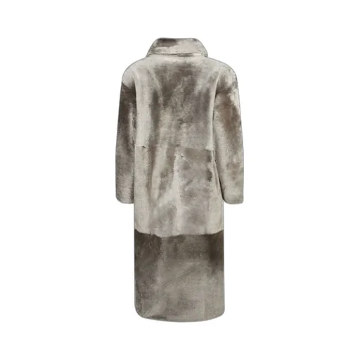 Double-Breasted Faux Fur Coat