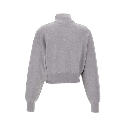 Cropped Half-Zip Sweatshirt