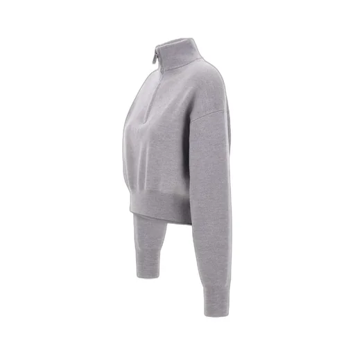 Cropped Half-Zip Sweatshirt